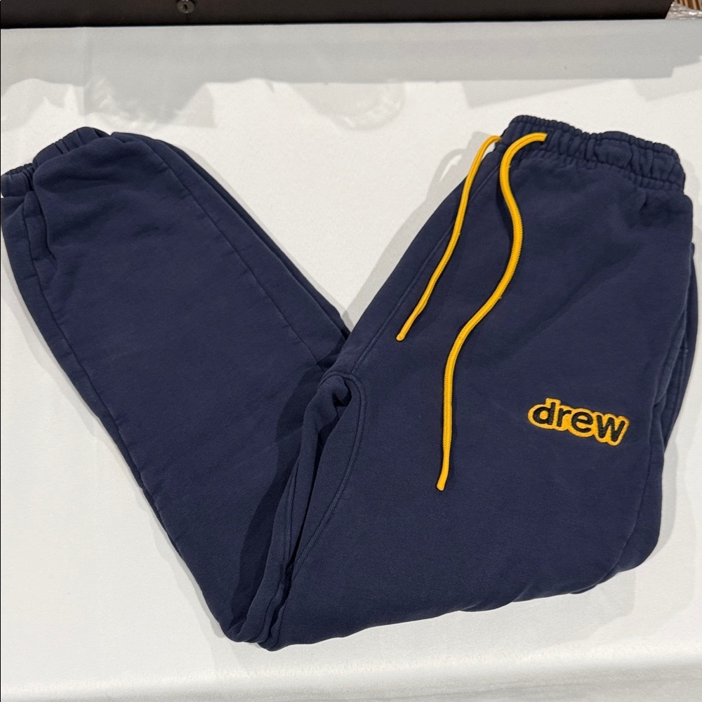 DREW HOUSE navy Blue Joggers with Yellow Details